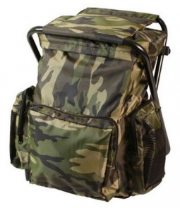 Camouflage Campers Backpack & Stool Combination