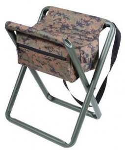 Deluxe Folding Camp Stool Woodland Digital Camo