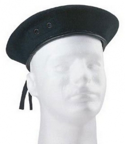 Military G.I. Style Wool Berets - Black