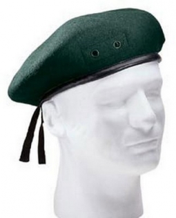 Military G.I. Style Wool Berets - Green