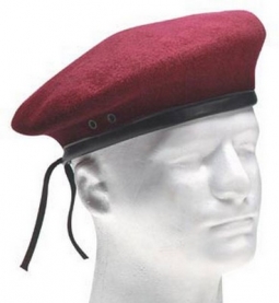 Military G.I. Style Wool Berets - Maroon