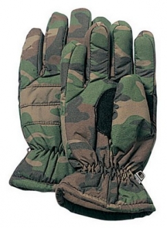 Camouflage Hunting Gloves Insulated Woodland Camo