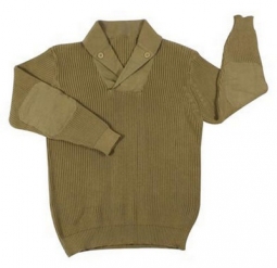 WWII Vintage Military Mechanic's Sweater Khaki 2XL
