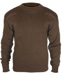 Commando Sweaters Brown Acrylic Military Sweater 3XL