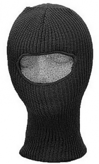 Military One Hole Face Masks - Black Mask