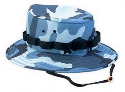 Camouflage Jungle Hats - Sky Blue Camo Hat XS