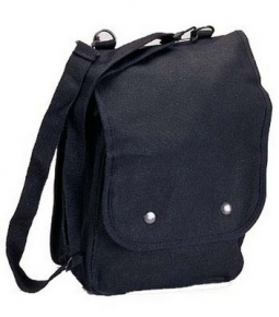 Map Case Shoulder Bags - Black Canvas Map Bag