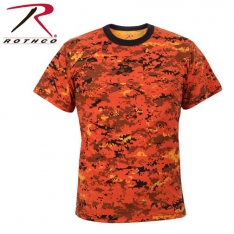 Rothco T-Shirt / Digital Orange Camo - 2XL