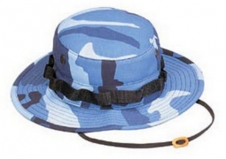 Camouflage Military Boonies Hats - Sky Blue Camo Hat