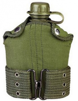 Military Style Canteen And Pistol Belt