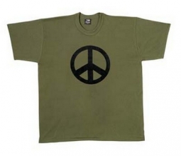 Peace Sign T-Shirt Olive Drab T-Shirt