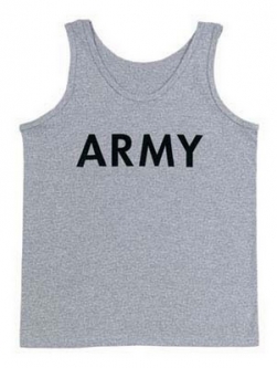 Military Army Tank Top - Grey Physical Training Tanks 2XL