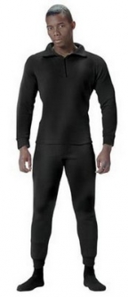 Military Poly Thermal Underwear Shirts Black
