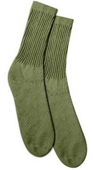 Men's Olive Drab GI Crew Socks U.S. Made