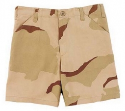 Kids Camouflage Shorts Tri-Color Desert Camo Shorts