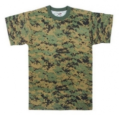 Woodland Digital Camo T-Shirt Size 4XL