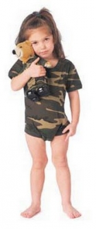 Baby Camouflage Woodland Camouflage Romper