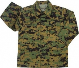 Kids Camouflage Shirts Kids Digital Camo BDU Shirt