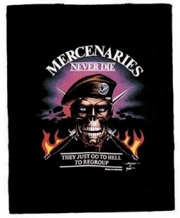 US Military Graphic Shirts - "Mercenaries Never Die in. Size 2XL