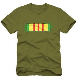 Retro Military Vietnam Ribbon Logo T-Shirt