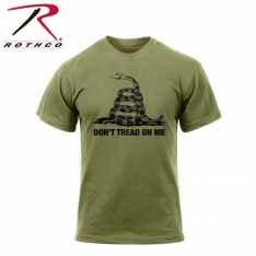 Rothco T-Shirt / Don'T Tread On Me - Olive Drab-Size 2XL