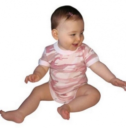 Pink Camouflage Baby Romper