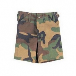 Kids Camouflage BDU Shorts - Woodland Camo