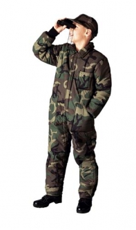 Kids Camouflage Insulated Military Coveralls