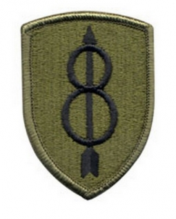 Army 8Th Infantry Division Patch Subdued