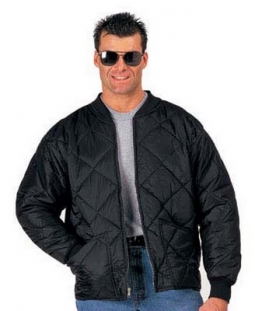 Diamond Quilted Flight Jackets Black