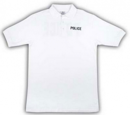 Police Shirts Police Logo White Golf Shirt