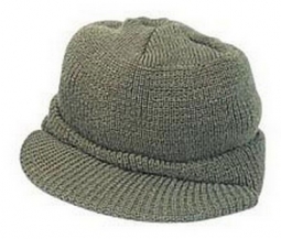 Genuine Military Wool Jeep Caps - Olive Drab Cap