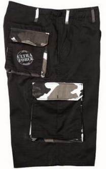 Fatigue Shorts Xtra Long Black/Camo Shorts