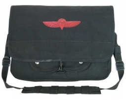 Military Shoulder Bags - Black Israeli Paratrooper Bag