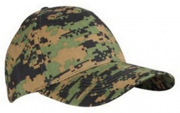 Woodland Digital Camouflage Baseball Caps Low Profile