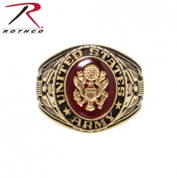 Military Rings Deluxe Engraved 18Kt Gold Electroplate Rings "Army"