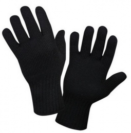Wool Gloves Liners Black