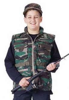 Kids Camouflage Hunting Vests - Woodland Camo Vest