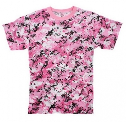 Pink Digital Camouflage T-Shirts Men's Shirt 2XL