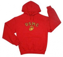 Military Sweatshirts Red USMC Red Hoodies