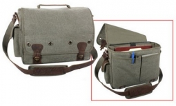 Trailblazer Laptop Bag Leather/Canvas Olive Drab