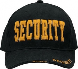 Security Hats Gold Security Logo Baseball Hat