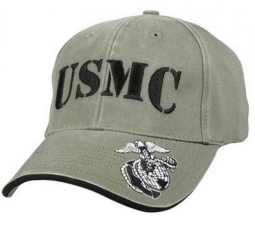 Vintage USMC Low Profile Caps Olive Drab