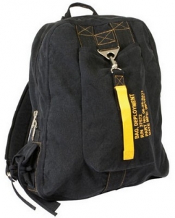 Vintage Military Flight Bag Backpack Black