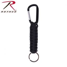 Rothco Paracord Keychain with Carabiner - Black