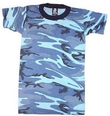 camouflage t shirt blue