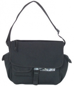 Street Tough Canvas Messenger's Bag Black