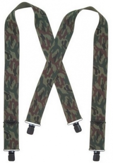 Camo Suspenders Woodland Camouflage