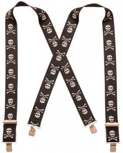 Skull And Crossbones Adult Suspenders