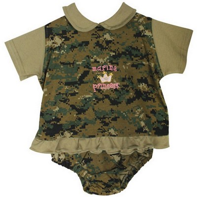 Baby Girl Marine Princess Digital Woodland Camo Dress Set: Army Navy Shop